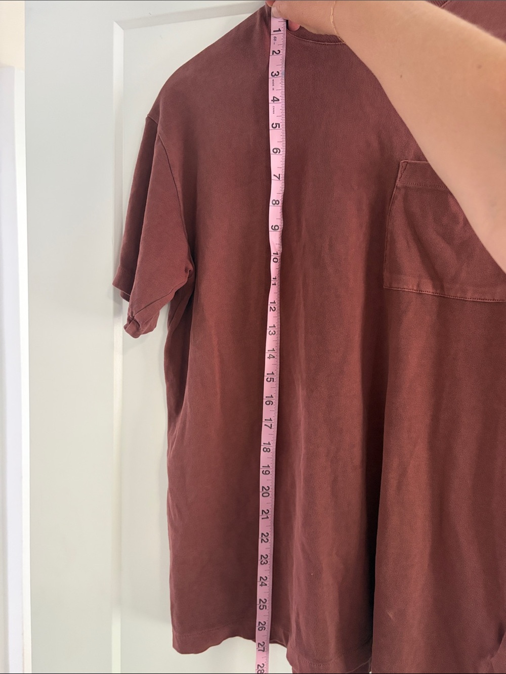 Madewell Short-Sleeve Oversized Pocket Tee in Dusty Rose - Picture 4 of 5